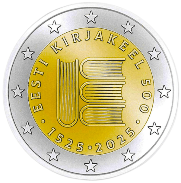 2 Euro Commemorativi Estonia 2025 Primo Libro Unc