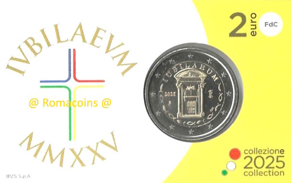 Coincard Italia 2025 2 Euro Commemorativi Giubileo