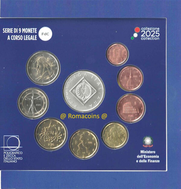 Divisionale Italia 2025 Serie 5 Euro Argento Aci Fdc