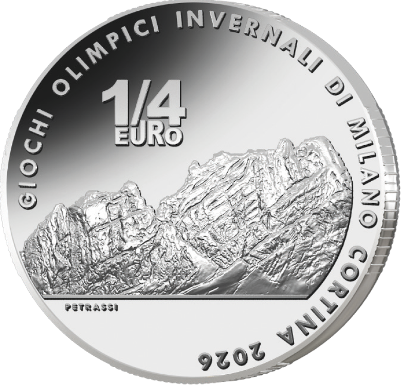 25 Centesimi Italia 2025 1/4 Euro Milano Cortina 2026 25 Centesimi Italia 2025 1/4 Euro Milano Cortina 2026
