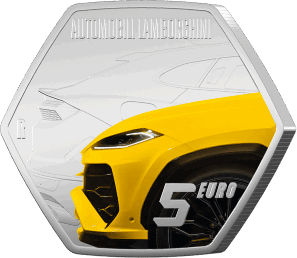 5 Euro Lamborghini gialla 2025