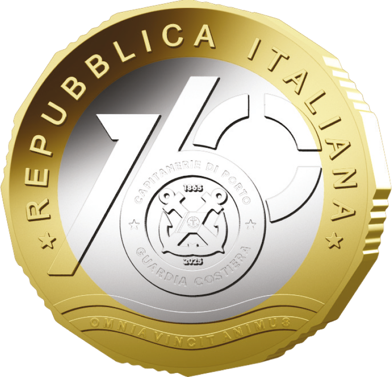 6 Euro Italia 2025 Guardia Costiera Moneta 6 Euro Italia 2025 Guardia Costiera Moneta