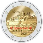 2 Euro Commemorativi 2025 Mdina Unc
