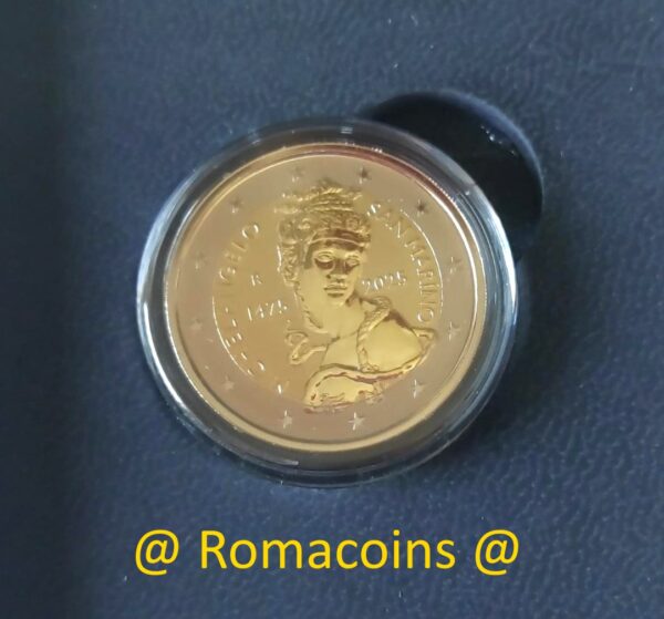 2 Euro Commemorativi San Marino 2025 Michelangelo Reverse
