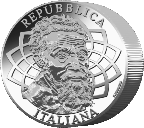 25 Euro Michelangelo 2025 Italia Argento 1 Kg 200 Pezzi