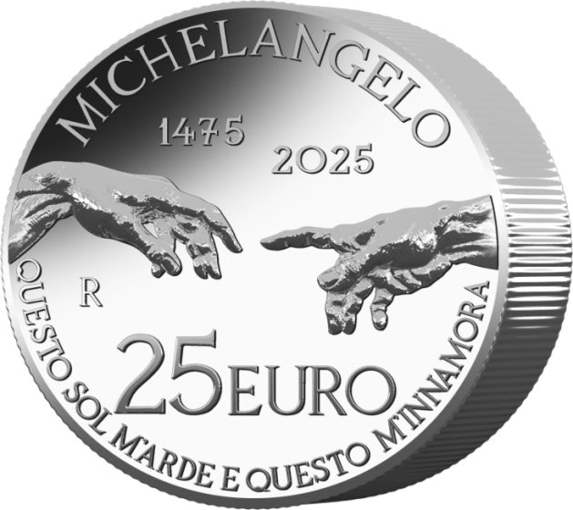 25 Euro Michelangelo 2025 Italia Argento 1 Kg 25 Euro Michelangelo 2025 Italia Argento 1 Kg