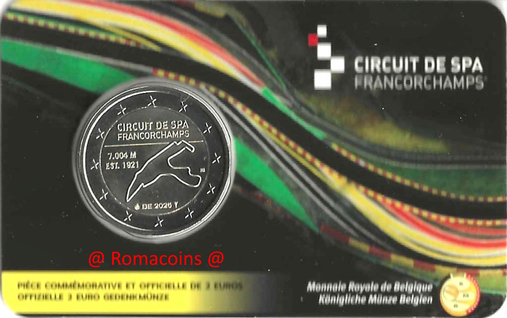 Coincard Belgio 2025 Circuito Spa-Francorchamps Lingua Casuale Coincard Belgio 2025 Circuito Spa-Francorchamps Lingua Casuale