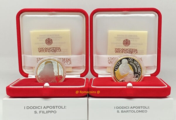 5 + 10 Euro Vaticano 2024 Oro e Argento Proof Fondo Specchio