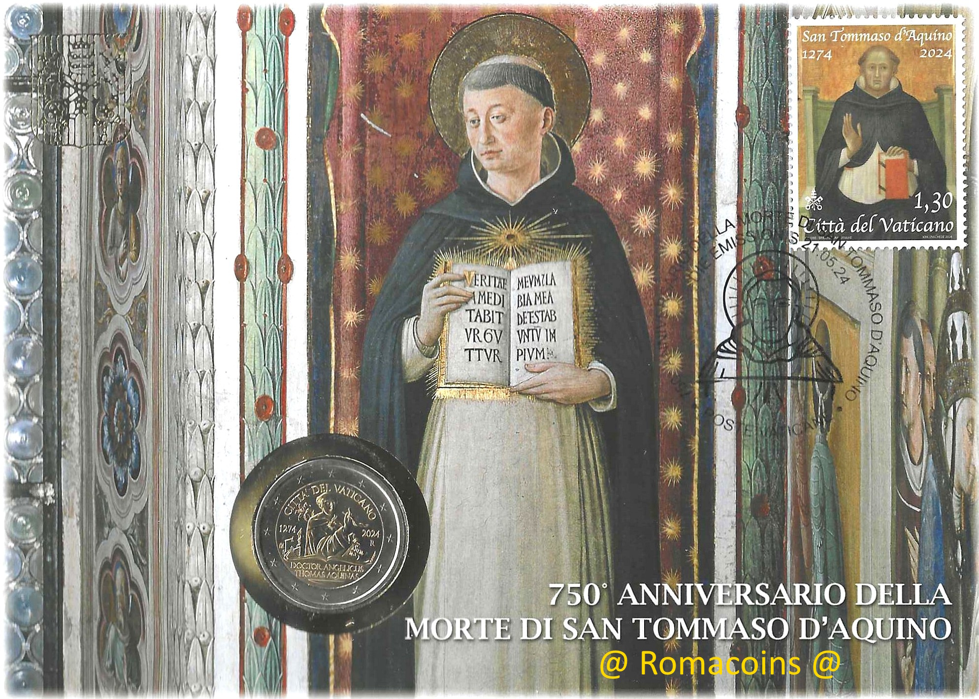 Busta Filatelica Numismatica Vaticano 2024 D'Aquino Busta Filatelica Numismatica Vaticano 2024 D'Aquino