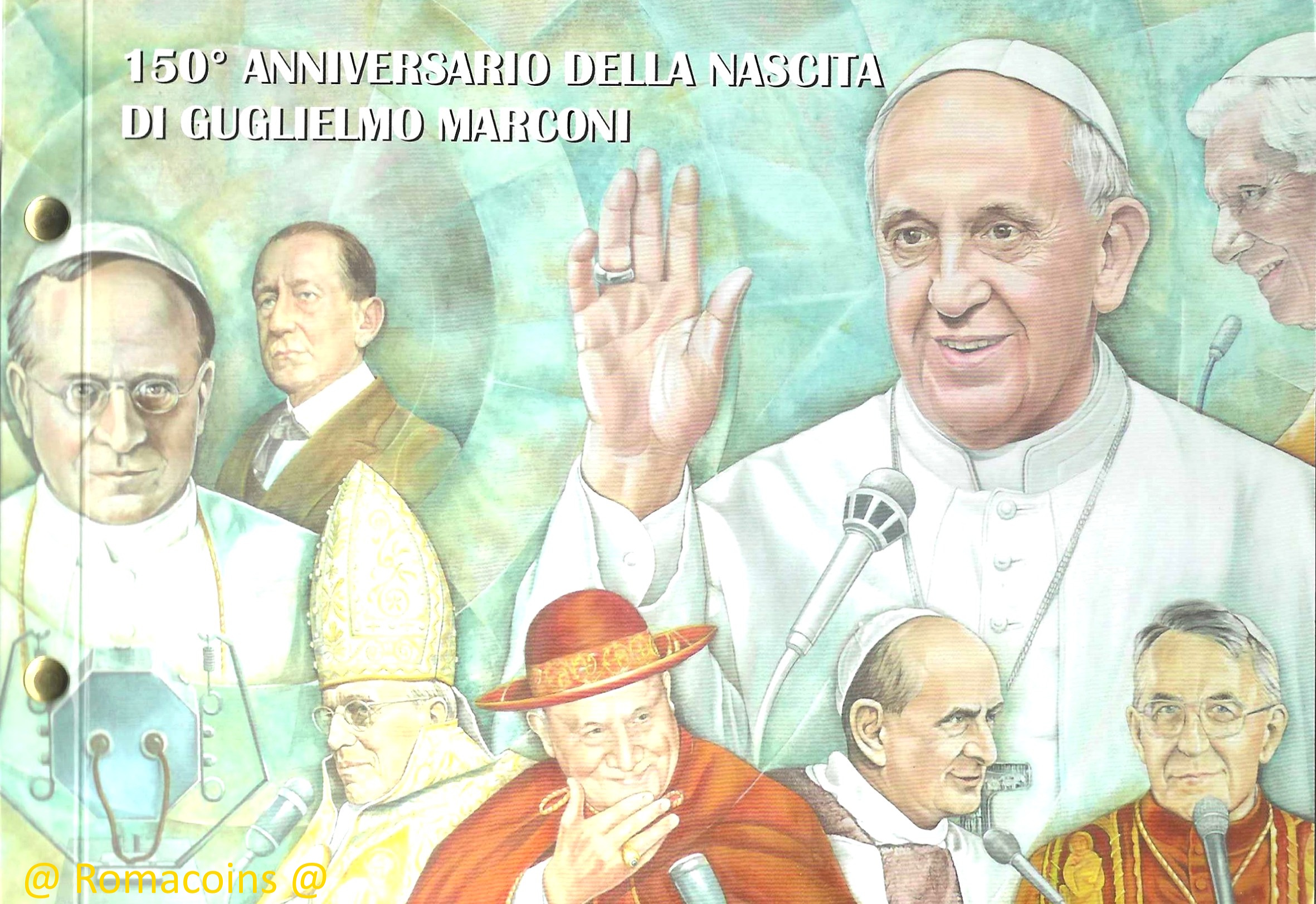 Busta Filatelica Numismatica Vaticano 2024 Guglielmo Marconi