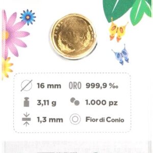 75 cent Serie Flora La Margherita Oro 999,9 Au Fdc