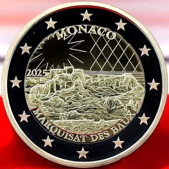 2 Euro Commemorativi Monaco 2025 Baux
