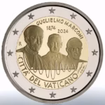 2 Euro Commemorative Coin Vatican 2024 Marconi Unc