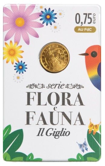 0,75 Euro Giglio 2026 Italia Flora e Fauna Oro 999,9 Au Fdc