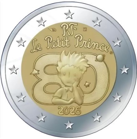 2 Euro The Little Prince France 2026 in Random Coincard
