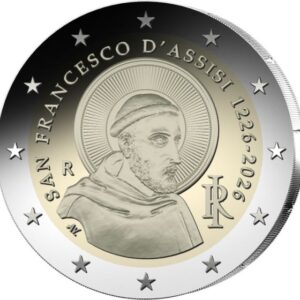 2 Euro Commemorativi San Francesco D'Assisi 2026 Italia