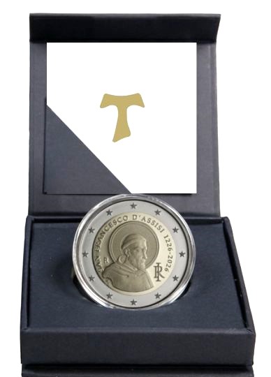 2 Euro Commemorativi San Francesco D'Assisi 2026 Italia Proof Fs 2 Euro Commemorativi San Francesco D'Assisi 2026 Italia Proof Fs