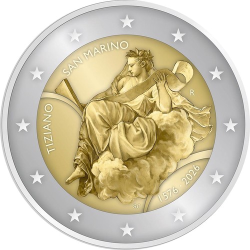 2 Euro Commemorativi Tiziano 2026 San Marino 2 Euro Commemorativi Tiziano 2026 San Marino