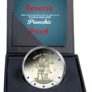 2 Euro Pinocchio Reverse Proof 2026 Italia Fs