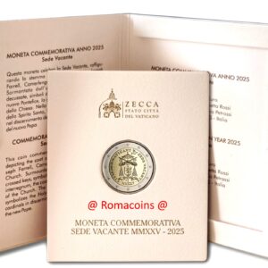 2 Euro Sede Vacante Vaticano 2025 Fdc Rara