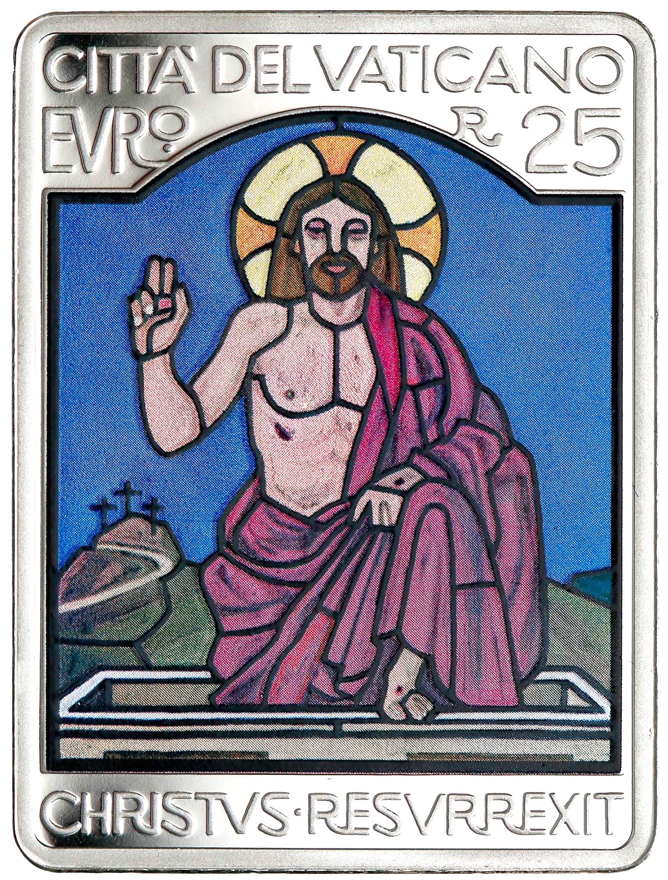 25 Euro Pasqua Resurrezione Vaticano 2025 Argento Proof