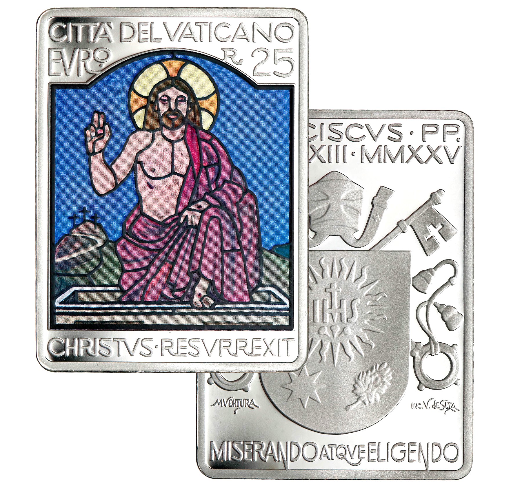 25 Euro Pasqua Resurrezione Vaticano 2025 Argento Proof Rara