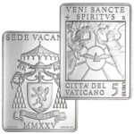 5 Euro Sede Vacante Vaticano 2025 Argento Fdc Rara