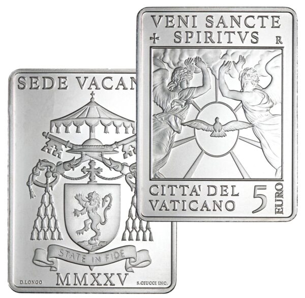 5 Euro Vacant Seat Vatican 2025 Silver Bu Very Rare - Romacoins