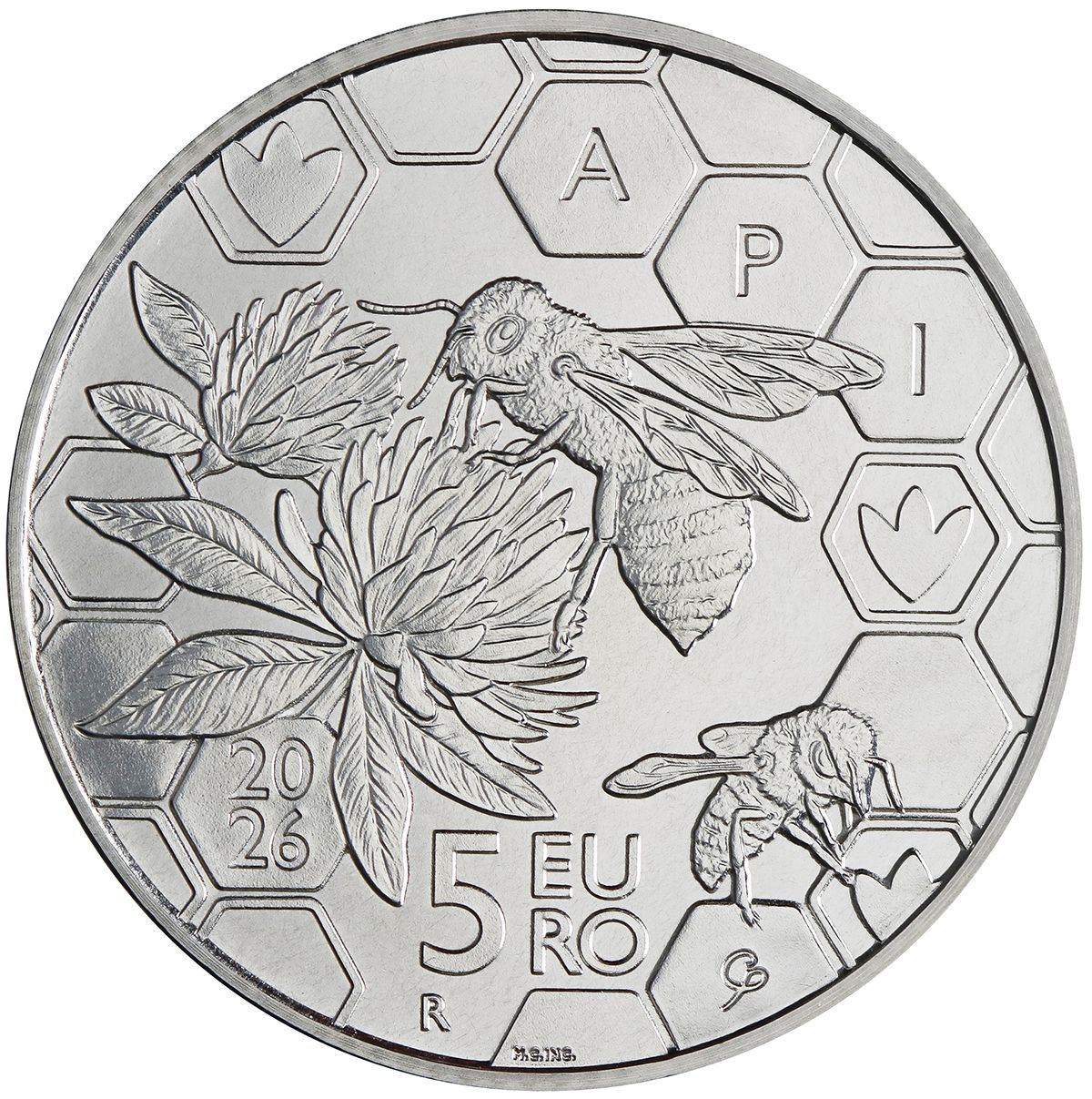 Carteira San Marino 2026 Abelhas 5 Euro Prata 9 Moedas Bnc