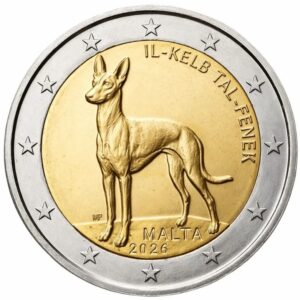 2 Euro Commemorative Coin Malta 2026 Dog