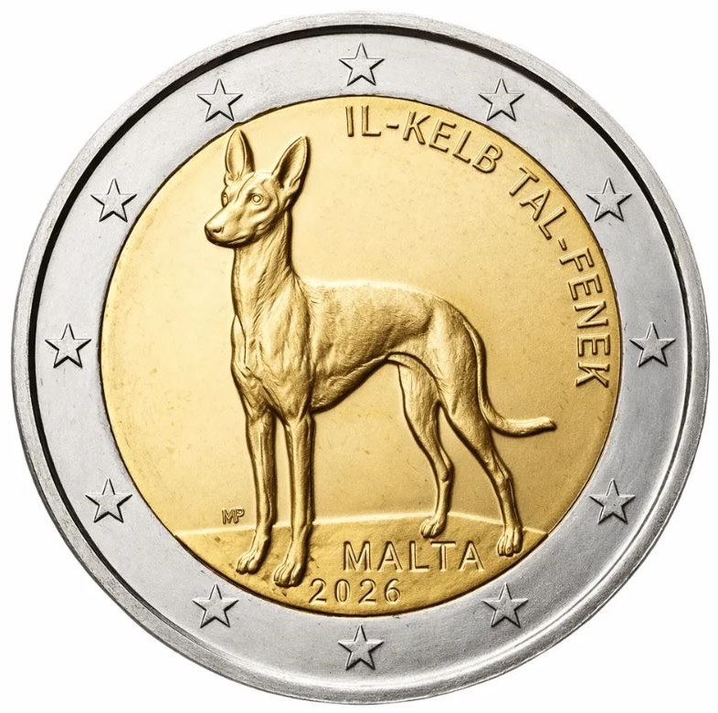 2 Euro Commemorative Coin Malta 2026 Dog 2 Euro Commemorative Coin Malta 2026 Dog