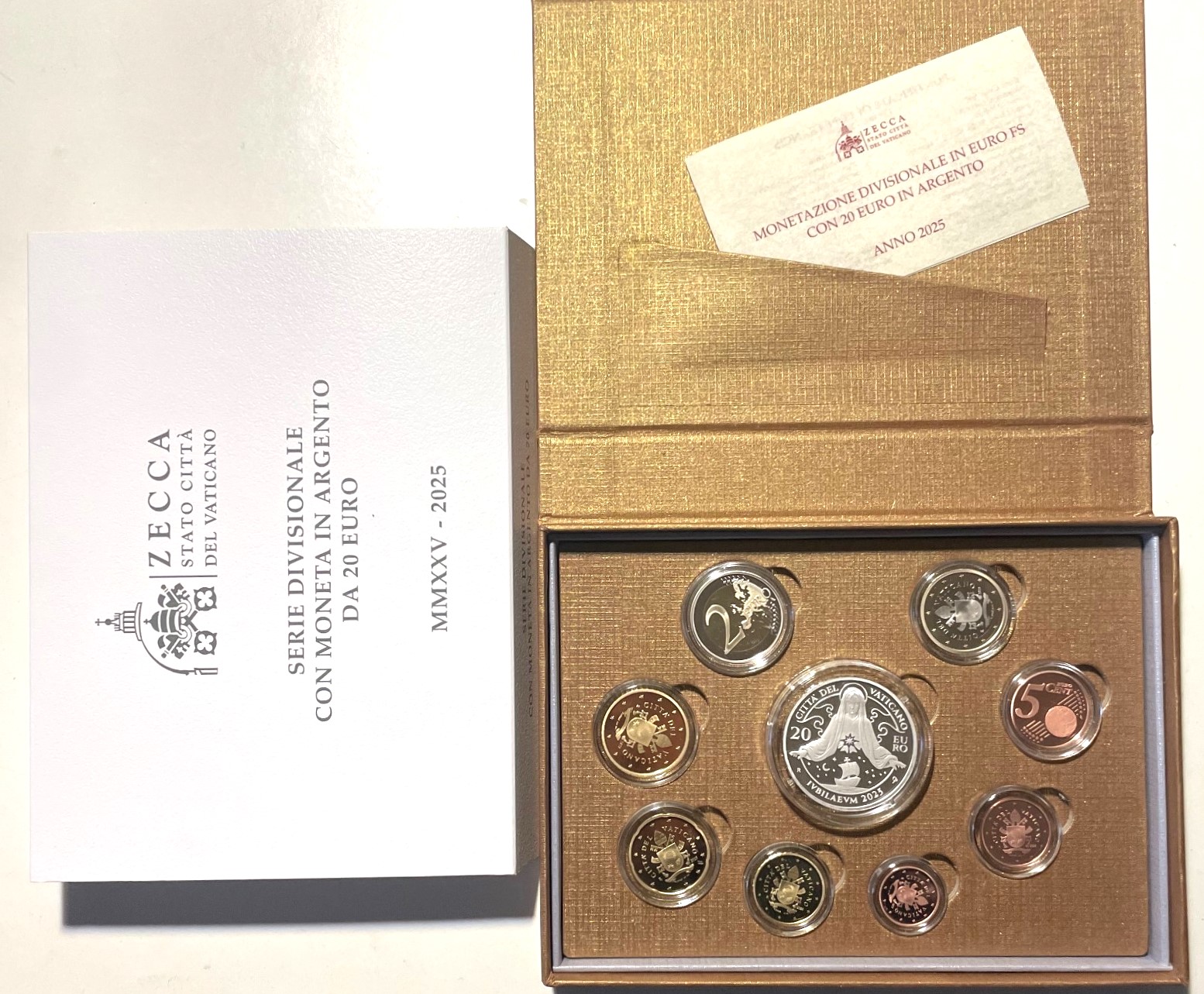 Vatikan PP 2025 Polierte Platte 20 € Silber Kms Euro Vatikan PP 2025 Polierte Platte 20 € Silber Kms Euro