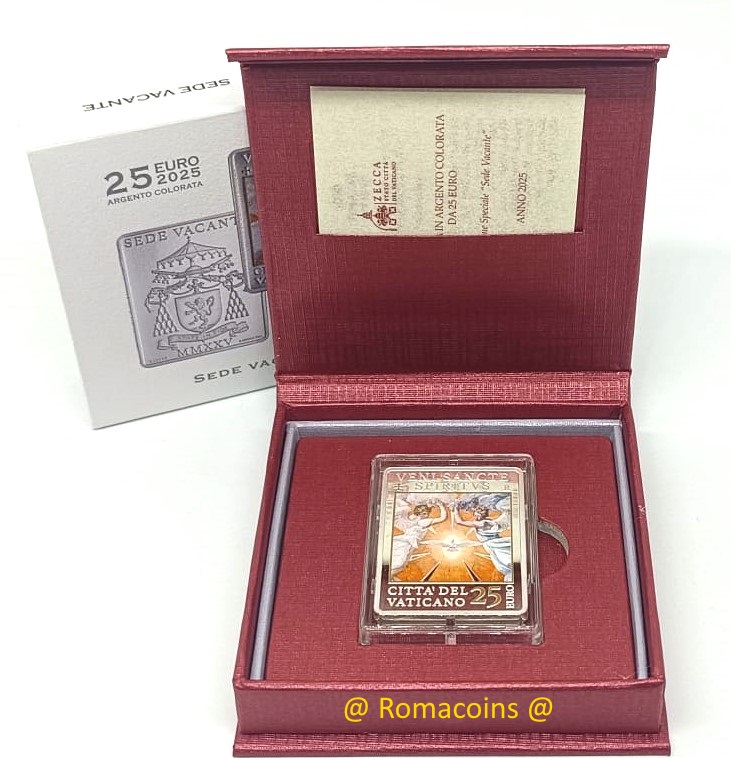 25 Euro Sede Vacante Vaticano 2025 Argento Proof Rarissima 25 Euro Sede Vacante Vaticano 2025 Argento Proof Rarissima