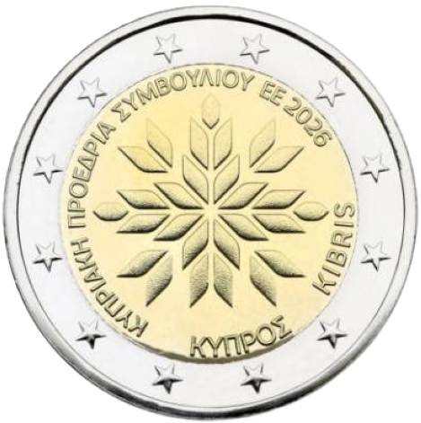 2 Euro Commemorative Coin 2026 Cyprus Presidency