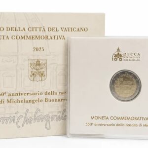 2 Euro Commemorativi Vaticano 2025 Michelangelo Buonarroti Fdc