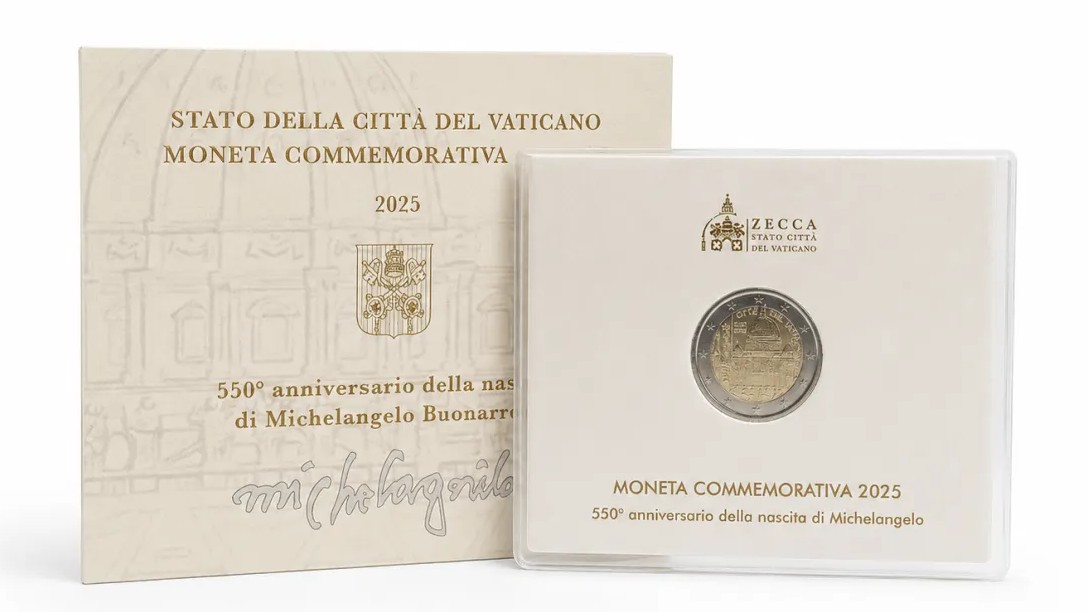 2 Euro Commemorativi Vaticano 2025 Michelangelo Buonarroti Fdc 2 Euro Commemorativi Vaticano 2025 Michelangelo Buonarroti Fdc