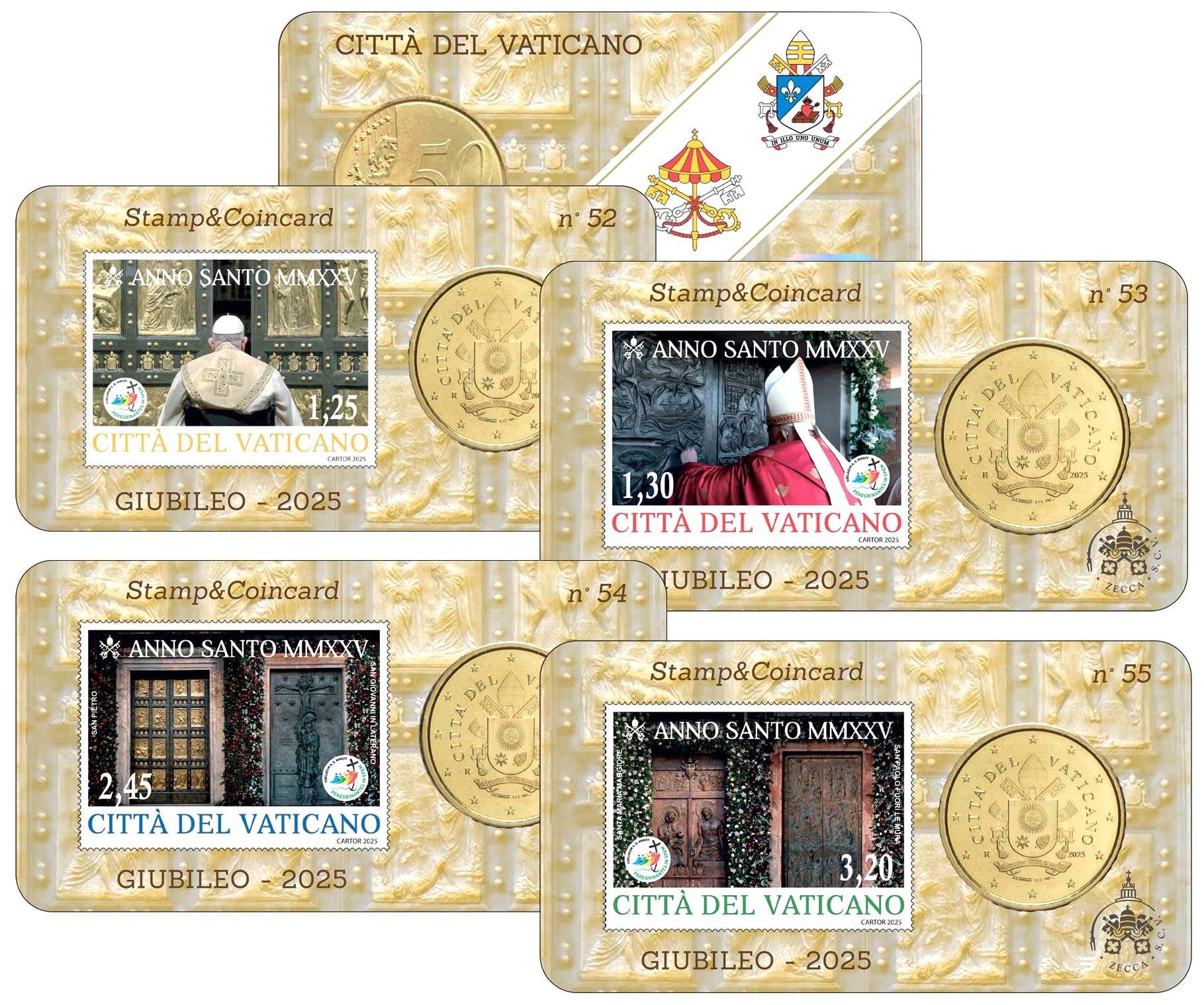 4 Vatican Coincard 2025 Jubilee Holy Year with 50 cc Bu 4 Vatican Coincard 2025 Jubilee Holy Year with 50 cc Bu