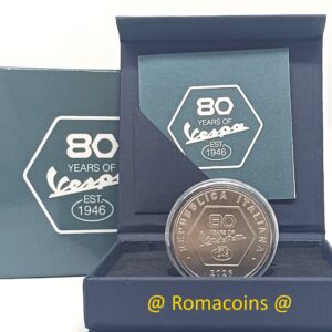 5 Euro Vespa 2026 80 Anni Forever Iconic Italia Argento Fdc