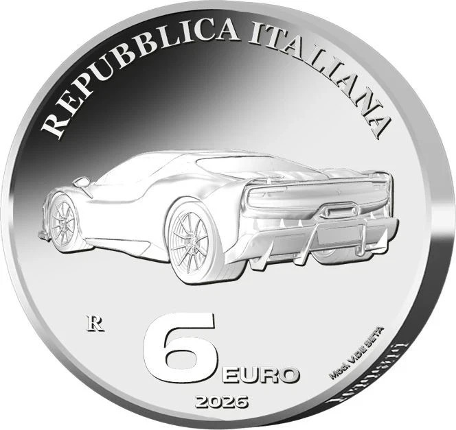 Triptychon Ferrari 2026 Italien 6 Euro Silber 3 OZ Sehr Selten