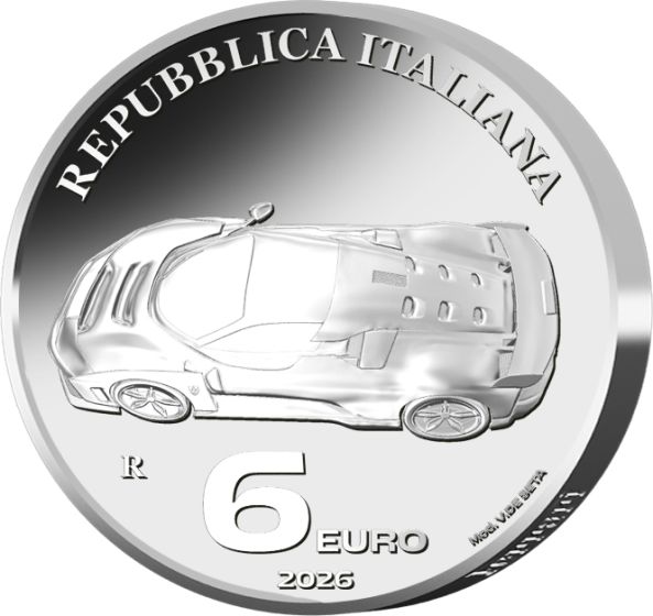 Triptyque Ferrari 2026 Italie 6 Euros Argent 3 OZ Très Rare