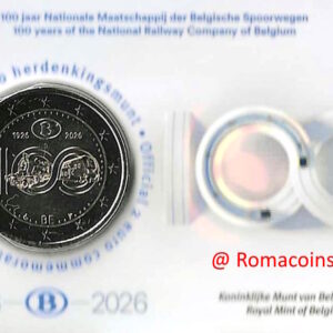 Coincard Belgio 2026 Ferrovie 100 Anni Lingua Olandese