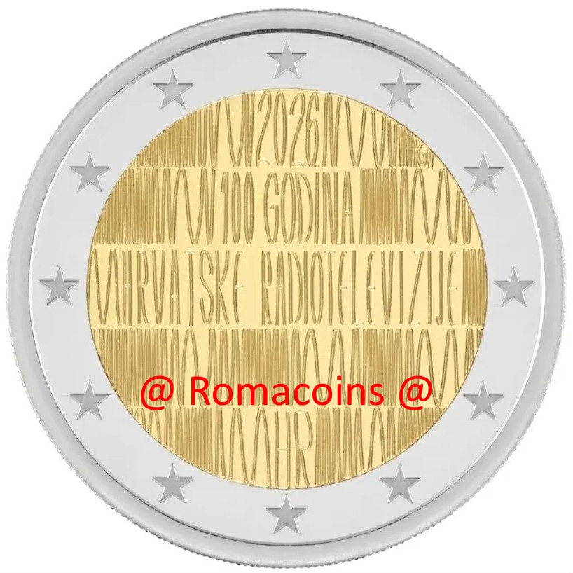 2 Euro Commemorativi Croazia 2026 Radio