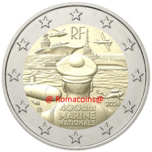 2 Euro Commemorativi Francia 2026 Marina 400 Anni Unc