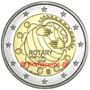 2 Euro Commemorativi Portogallo 2026 Rotary Club Unc