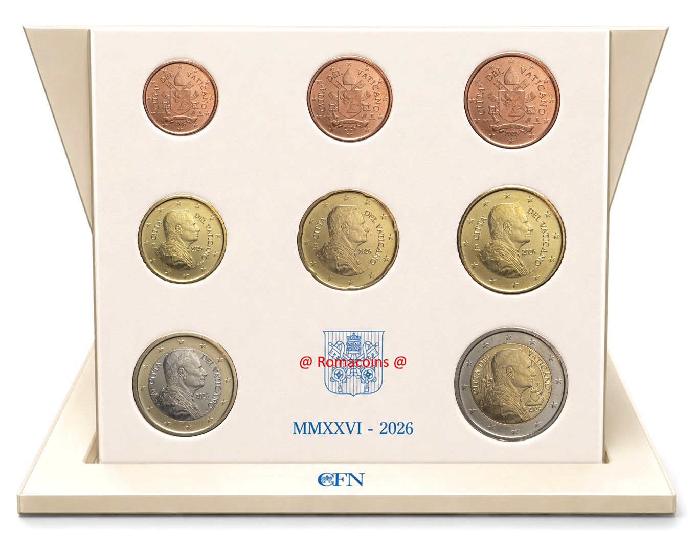 Divisionale Vaticano 2026 Serie Euro Fdc Papa Leone XIV