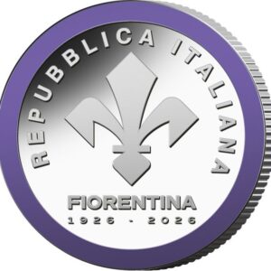 5 Euro Acf Fiorentina 2026 Italia Argento Proof