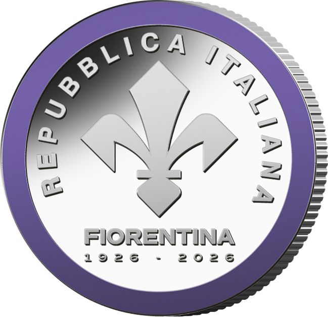 Fiorentina 1 5 Euro Acf Fiorentina 2026 Italia Argento Proof