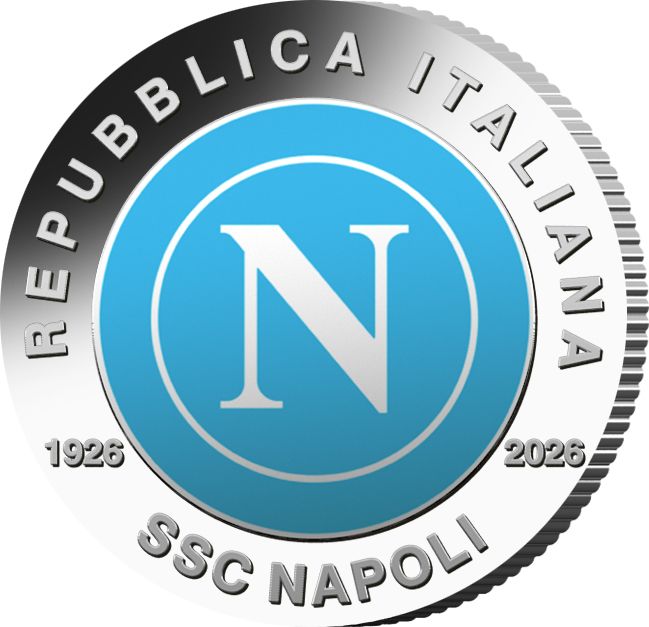 Napoli 1 5 Euro Ssc Napoli 2026 Italia Argento Proof