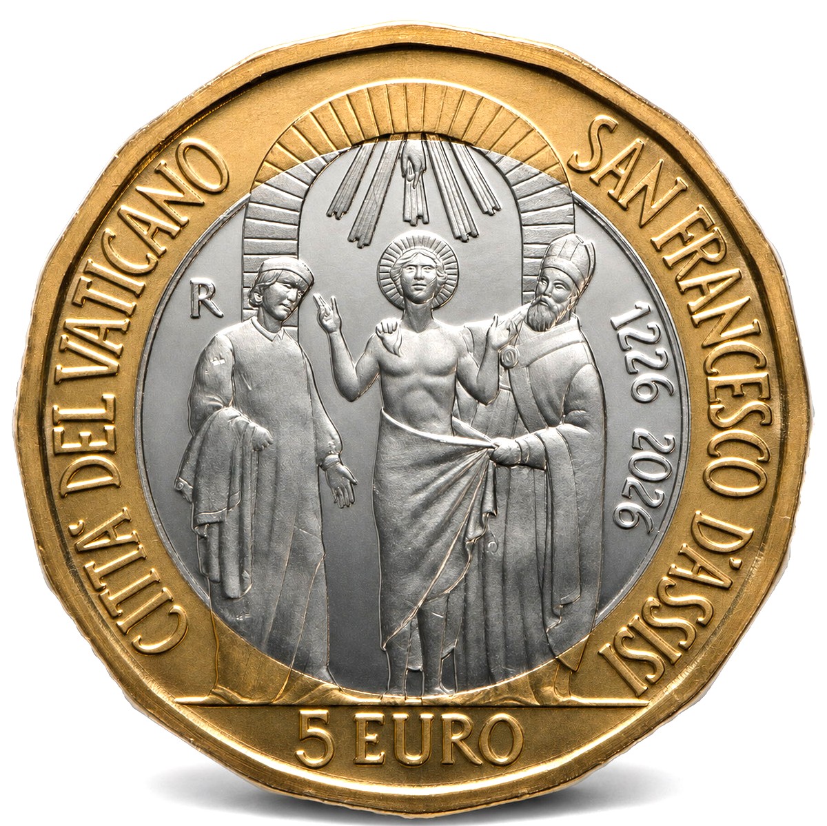 Vatican Bu Set 2026 with 5 Euro Coin Bimetallic New