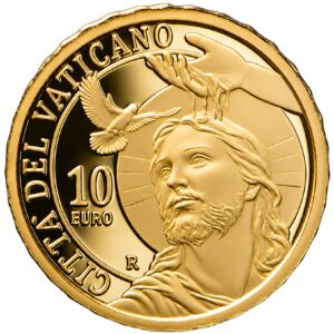10 Euro Vaticano Battesimo 2025 Oro Fondo Specchio Proof